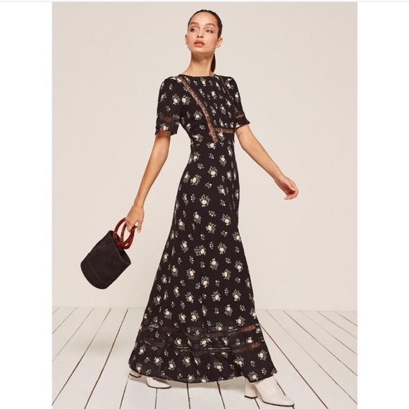 Reformation Patchouli Maxi Dress Lindsay Floral Size 6 - Picture 1 of 7